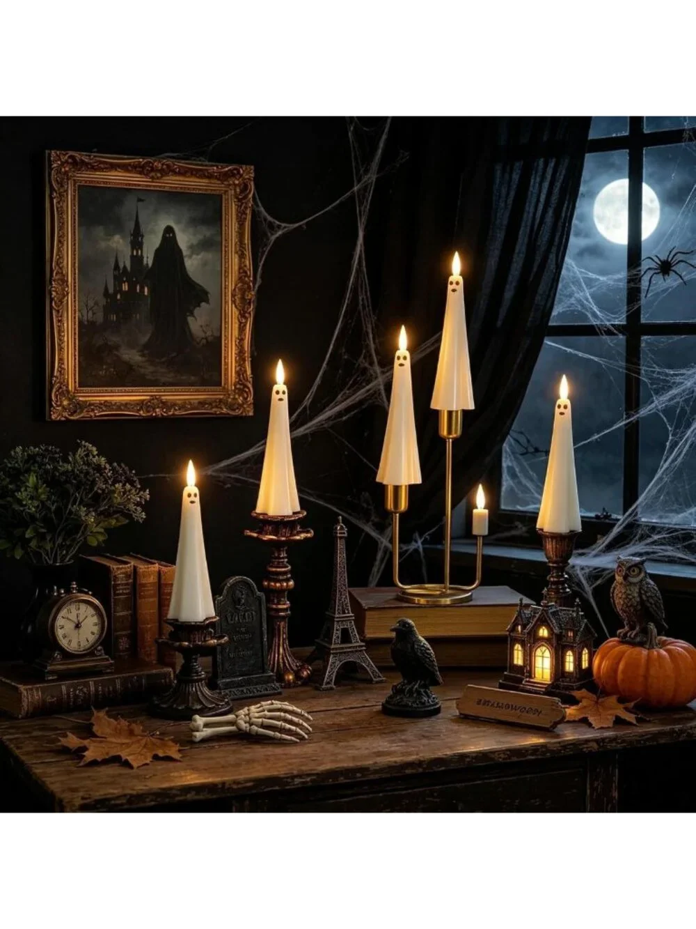 20 Pcs Flameless Floating Candles with Remote - LED Flickering Taper Lights for